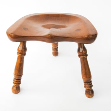Cushman Style Carved Seat Stool 