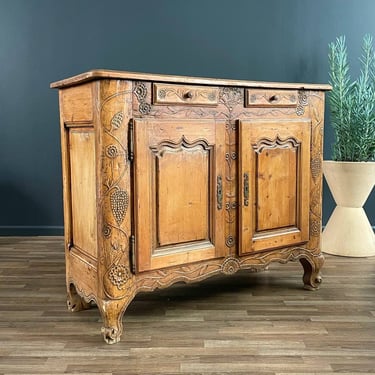 Antique French Provincial Walnut Sideboard Farmhouse, c.1,890’s 