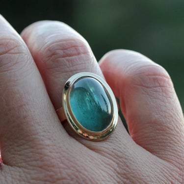 Big Sur | 10.2ct Oval Blue Tourmaline Ring