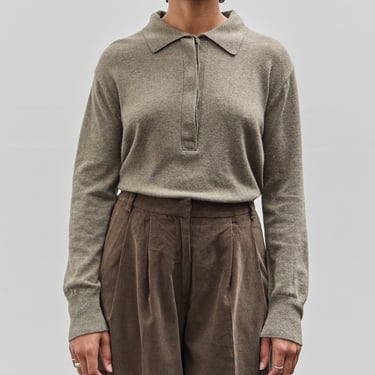 Mijeong Park Cashmere Blend Polo Sweater, Greige