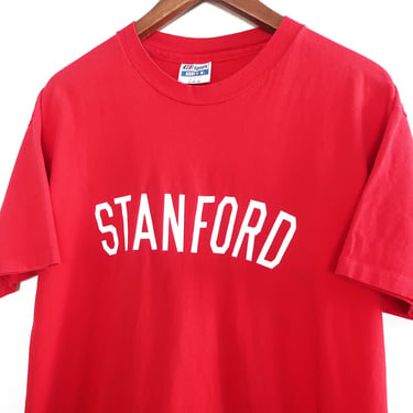 Sanford t shirt / 80s t shirt / college t shirt / 1980s Stanford spell out Hanes Beefy t shirt cotton Large 