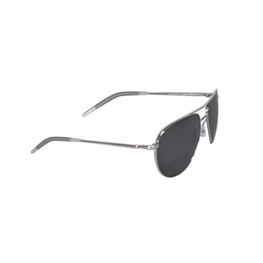 Oliver Peoples - Silver & Black Aviator Sunglasses