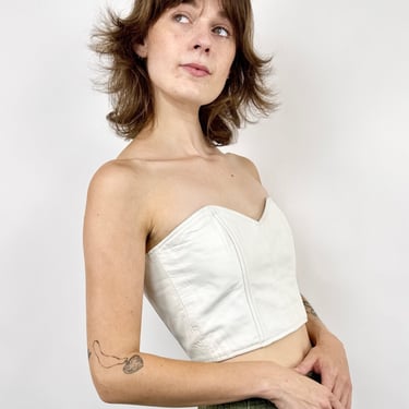 80s Sweetheart Leather Bustier