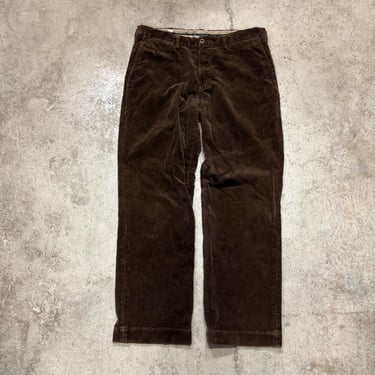 Vintage 90s Polo Ralph Lauren Brown Wide Wale Corduroys Pants 36x32 