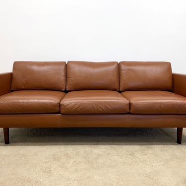 Milo Baughman Thayer Coggin leather sofa couch mid century 