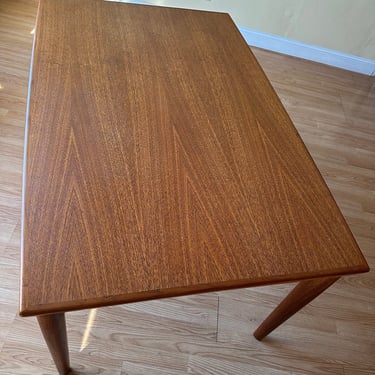 Teak drawleaf Dining extension Table by Grete Jalk for Glostrup, 1960s 