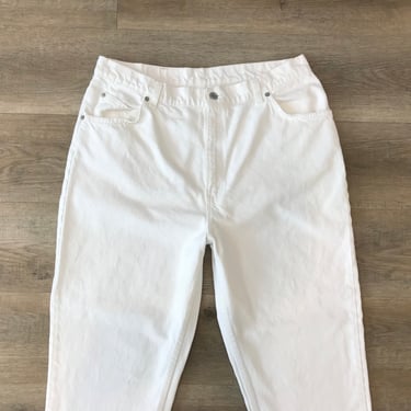 Levi's Vintage Orange Tab White Denim Jeans / Size 34 35 