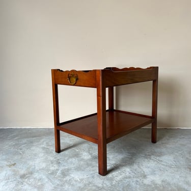 Vintage Heritage Henredon Solid Mahogany Two - Tier End Side Table 