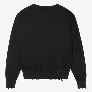 MM6 Maison Margiela Crewneck Logo Sweater - Black