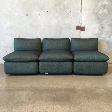 Vintage 80's Steelcase Elysee Ganging 3 Piece Moduklar Sectional Sofa