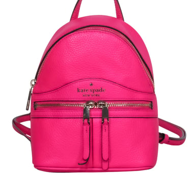 Kate Spade - Fuchsia Textured Leather Mini Backpack