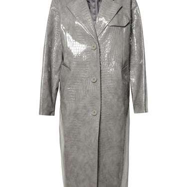 Stand Studio Grey Polyurethane Blend Coat Woman