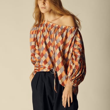 Ysl Harlequin Silk Blouse