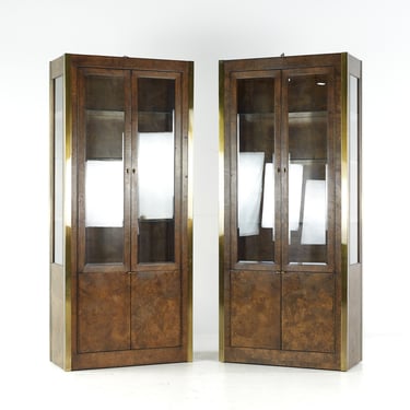 Tomlinson Mid Century Display Cabinet - Pair - mcm 