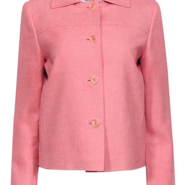 Max Mara - Baby Pink Button-Up Jacket Sz 8