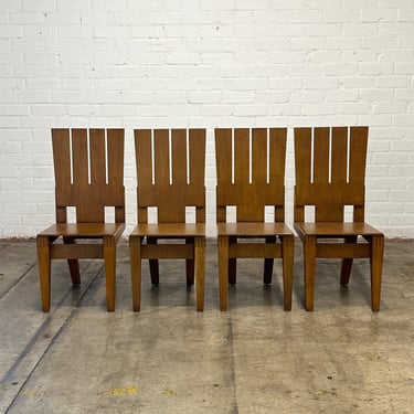 Vintage Plywood Fork Chairs- Set of Four 