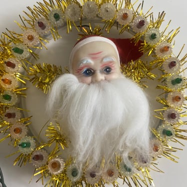 Vintage Santa Light Up Tree Top - GEM 