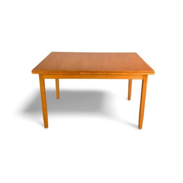Original Midcentury Dining Table Lübke Oak Extendable Vintage Table 