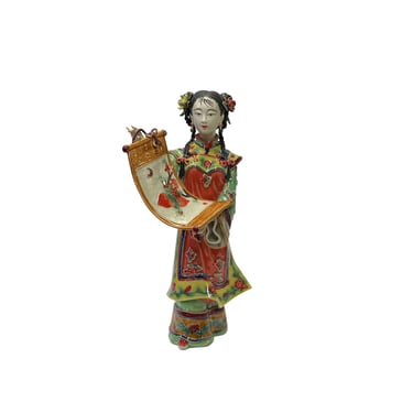 Chinese Oriental Porcelain Qing Style Dressing Painting Lady Figure ws3141E 