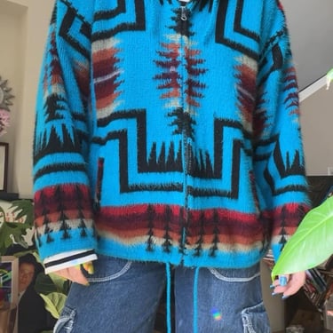 VTG 90s Brushed Blanket Jacket 