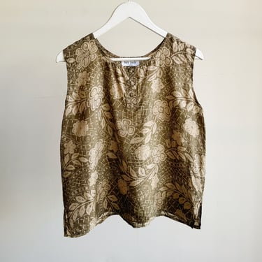 Moss Thin Silk Tank