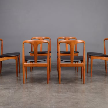6 Johannes Andersen 'Juliane' Mid-Century Danish Modern Dining Chairs Teak 