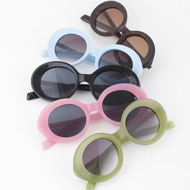 Bright Retro Round Sunglasses