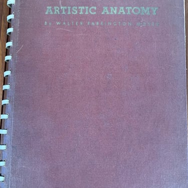 Artistic Anatomy by Walter Farrington Moses, Borden Publishing, Hardcover Binder, 1941 