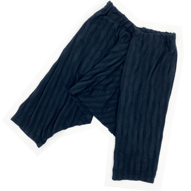 Issey Miyake Men striped drop crotch shorts