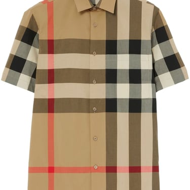 Burberry Men Check Cotton Shirt