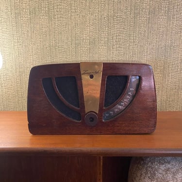 Midcentury Modern Zenith 6D030-Z Charles and Ray Eames Evans Plywood Wood Tube Radio AM Vintage 1940's RARE Works 