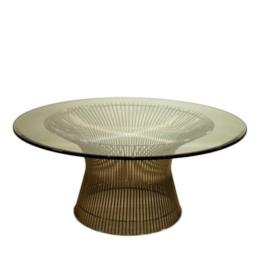 Warren Platner Coffee Table Iconic Vintage Mid Century Modern Round Glass Top 