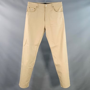 PRADA Size 34 Khaki Twill Cotton Classic Fit Tapered Button Fly Jeans