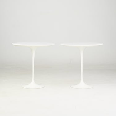 Eero Saarinen for Knoll Mid Century Tulip Side End Tables - Pair - mcm 