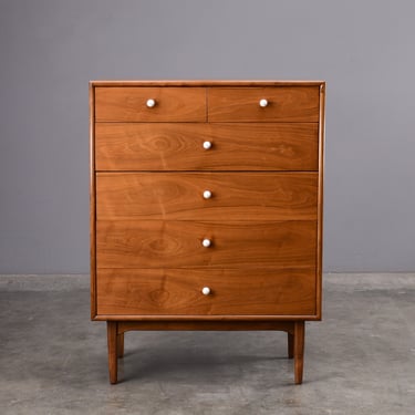 1959 Drexel Declaration Walnut High Chest Dresser Mid Century Modern 