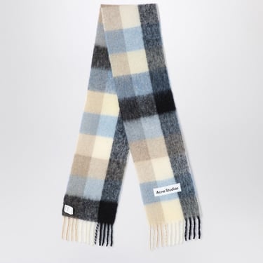 Acne Studios Blue/Beigr/Black Alpaca Scarf Men