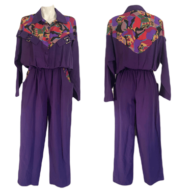 1980’s Abstract Jumpsuit Size L