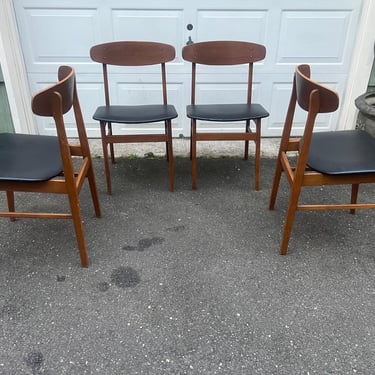 Mid Century Modern Dining Chairs Set of 4 