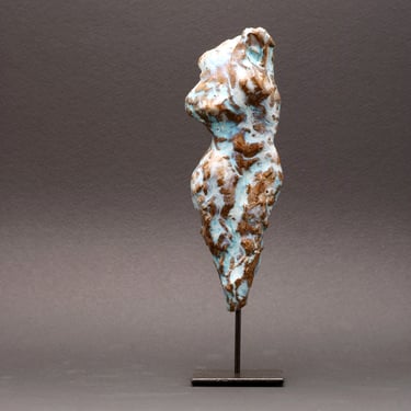 Female Goddess - Goddess Art - Fine Art Sculpture with Stand - Original Clay Art - Female Form 