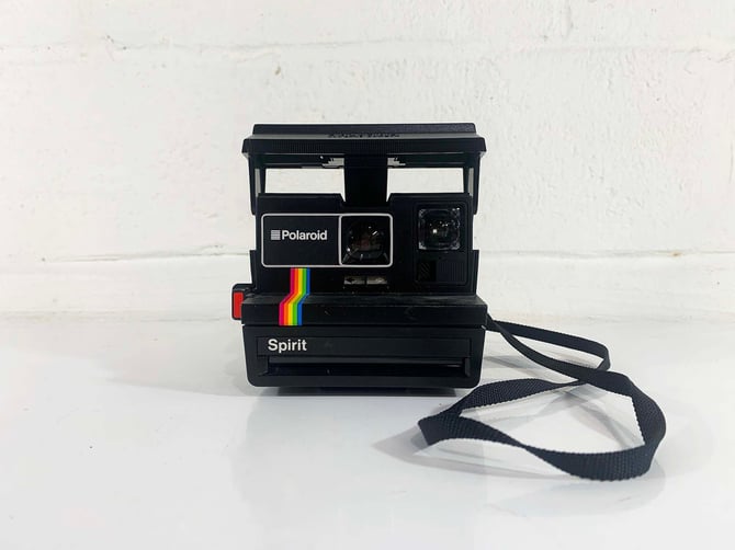 Vintage Polaroid 600 Land Camera One hot Step Rainbow Stripe Instant Untested