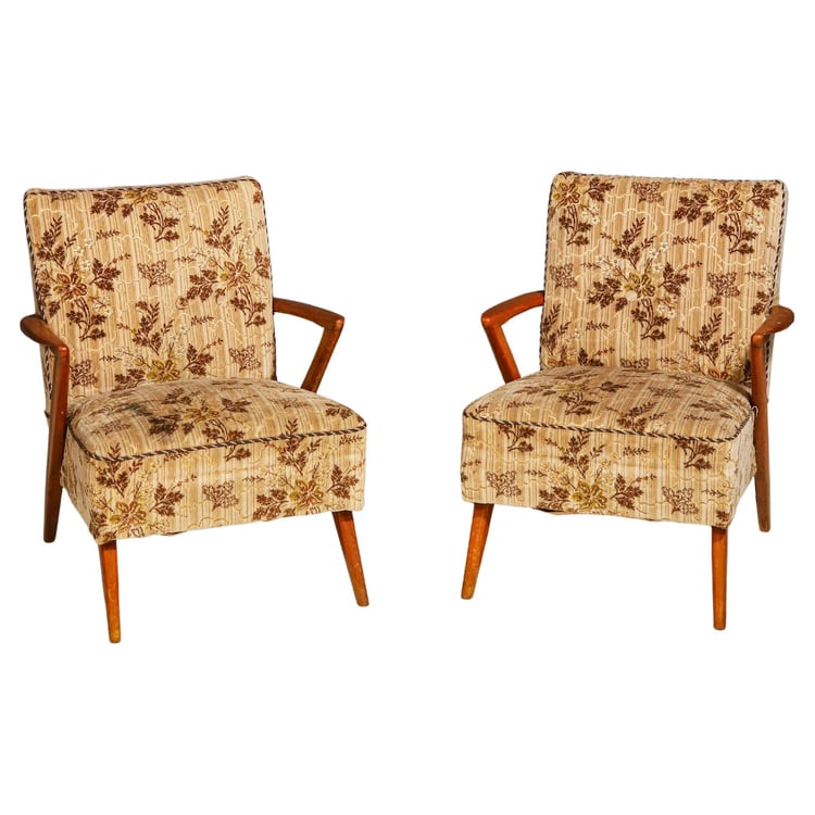 Czechoslovak midcentury armchairs, 1960s, set of 2 