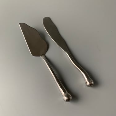 Izabel Lam Silver Sphere Cheese Knife and Spreader Set 