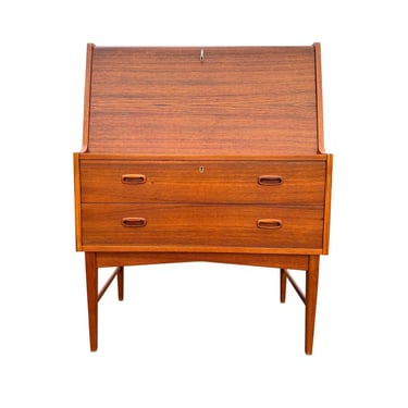 Vintage Danish Mid Century Modern Teak Secretary Desk 