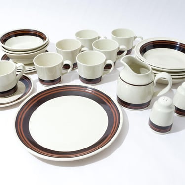 Royal Doulton Bistro Pattern, Coffee Cup, Plates, Bowls, Creamer, Salt and Pepper, Pick Your Piece, 1970s 