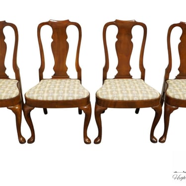 Set of 4 HICKORY CHAIR Solid Mahogany Traditional Style Splat Back Dining Side Chairs 