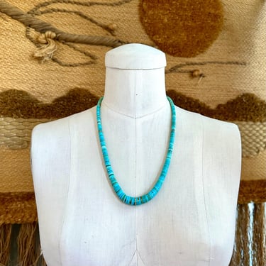 SEA OF TURQUOISE Necklace Strand | Turquoise Beaded Strand | 10mm Natural Turquoise Beads | Southwestern Jewelry 