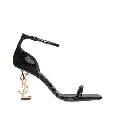 Saint Laurent Women Opyum Ysl Patent Leather Sandals