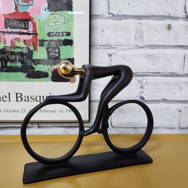 Abstract bicycle / cyclist / statue / artwork/ decor 