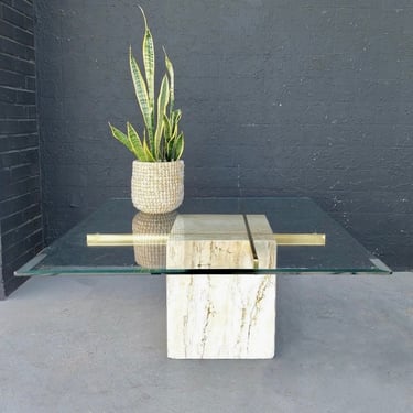 Marble and Glass Coffee Table