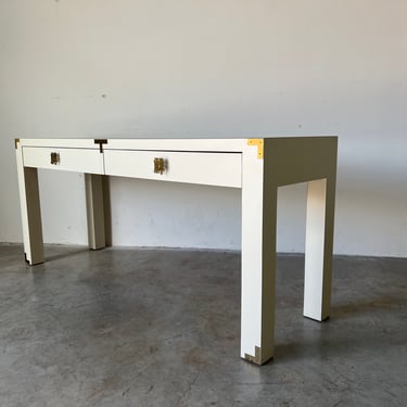Vintage Chinoiserie Formica Sofa Console Table 